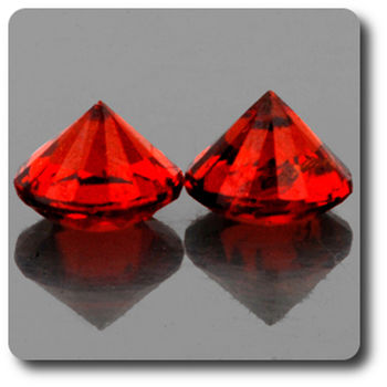 0.52 cts  2 GRENAT SPESSARTITE ORANGE. IF
