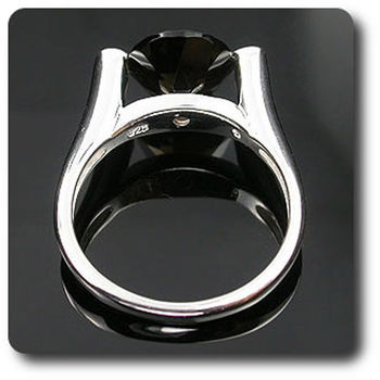 BAGUE QUARTZ FUME