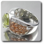 BAGUE CITRINE & DIAMANT