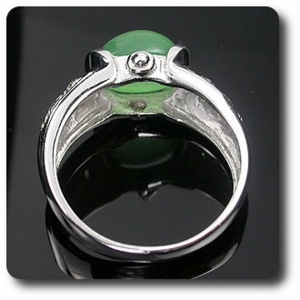 BAGUE CHRYSOPRASE & ALEXANDRITE