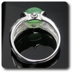 BAGUE CHRYSOPRASE & ALEXANDRITE