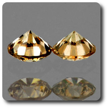 0.05 cts LOT DE 2 DIAMANT CHAMPAGNE. VVS