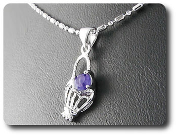 5 mm Purple Amethyst Pendant