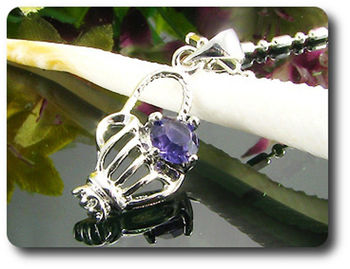 5 mm Purple Amethyst Pendant