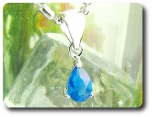 6 mm Blue Sapphire Pendant