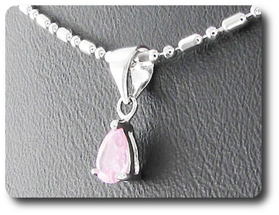 6 mm Pink Sapphire Pendant