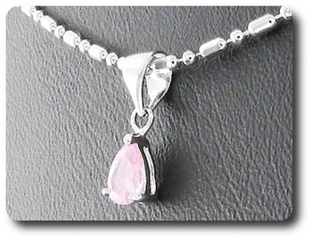 6 mm Pink Sapphire Pendant