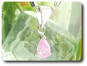 6 mm Pink Sapphire Pendant