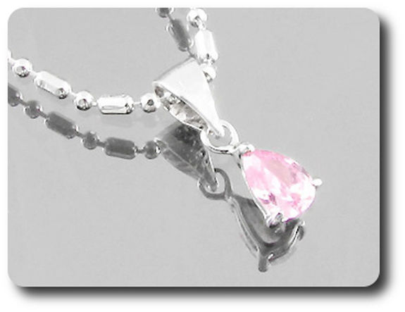 6 mm Pink Sapphire Pendant