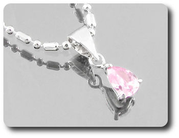 6 mm Pink Sapphire Pendant