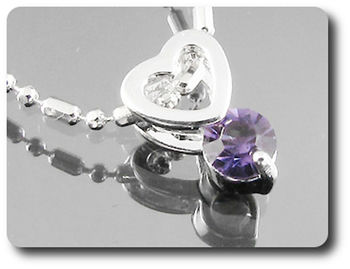 5 mm Purple Amethyst Pendant