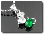 6 mm Green Emerald Pendant