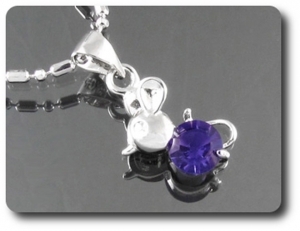 6 mm Purple Amethyst Pendant