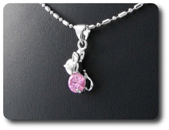 6 mm Pink Sapphire Pendant