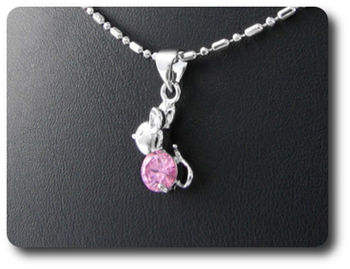 6 mm Pink Sapphire Pendant