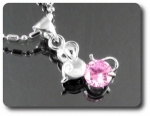 6 mm Pink Sapphire Pendant