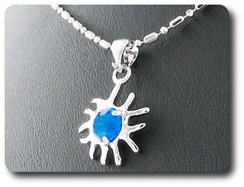 6 mm Blue Sapphire Pendant