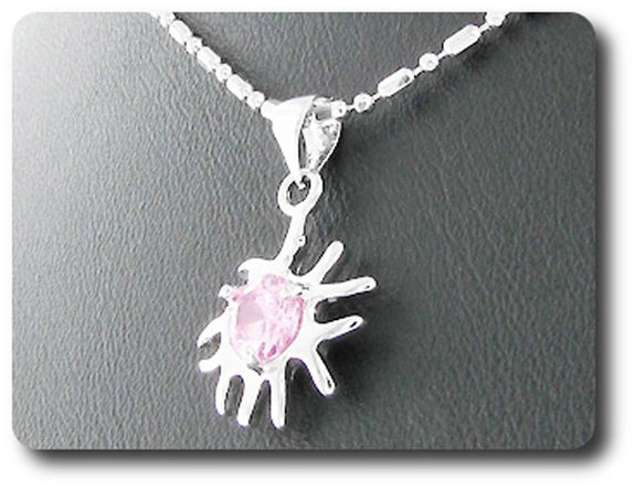 6 mm Pink Sapphire Pendant