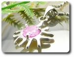 6 mm Pink Sapphire Pendant