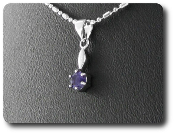 5 mm Purple Amethyst Pendant