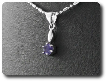5 mm Purple Amethyst Pendant
