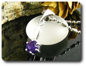 5 mm Purple Amethyst Pendant