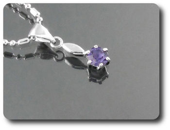 5 mm Purple Amethyst Pendant