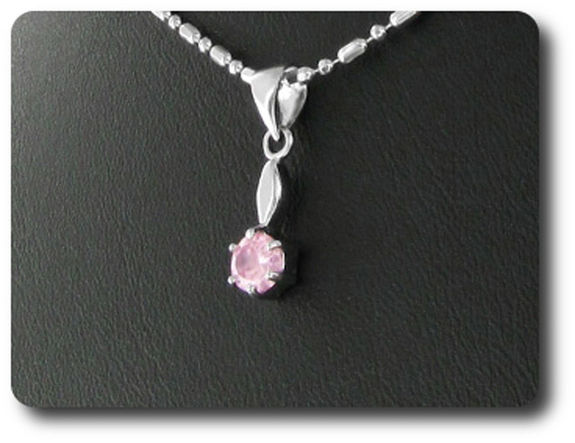 5 mm Pink Sapphire Pendant