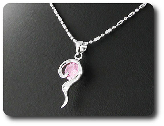 6 mm Pink Sapphire Pendant