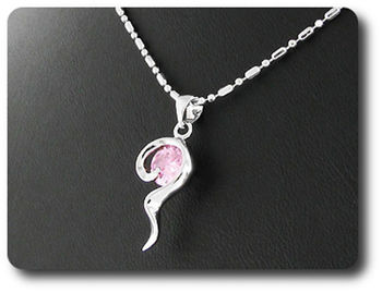 6 mm Pink Sapphire Pendant