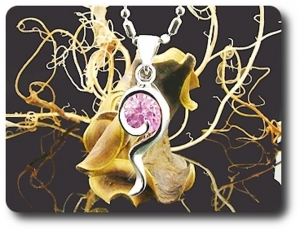 6 mm Pink Sapphire Pendant