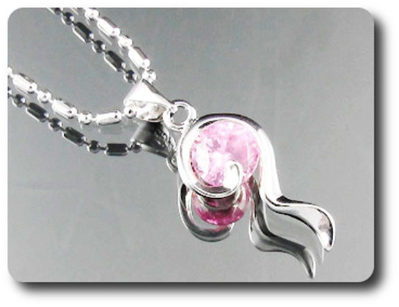 6 mm Pink Sapphire Pendant
