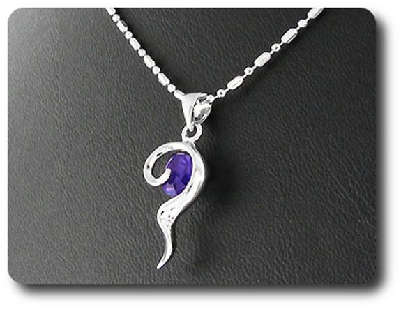6 mm Purple Amethyst Pendant