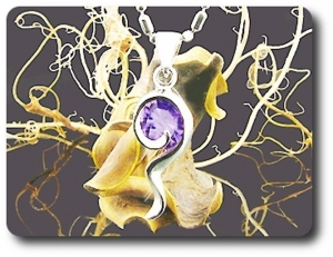 6 mm Purple Amethyst Pendant