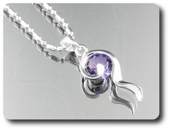 6 mm Purple Amethyst Pendant