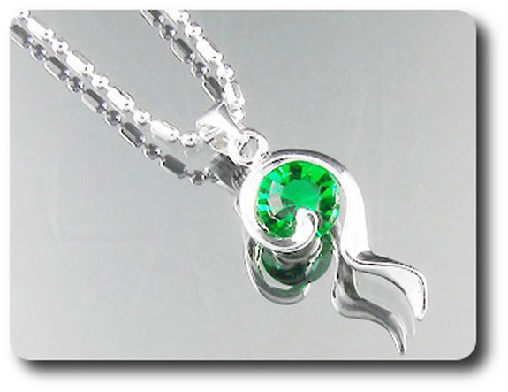 6 mm Green Emerald Pendant