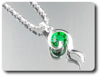 6 mm Green Emerald Pendant