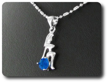 5 mm Blue Sapphire Pendant