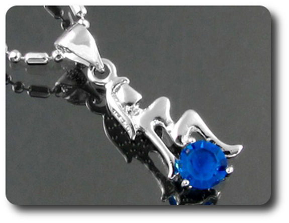 5 mm Blue Sapphire Pendant