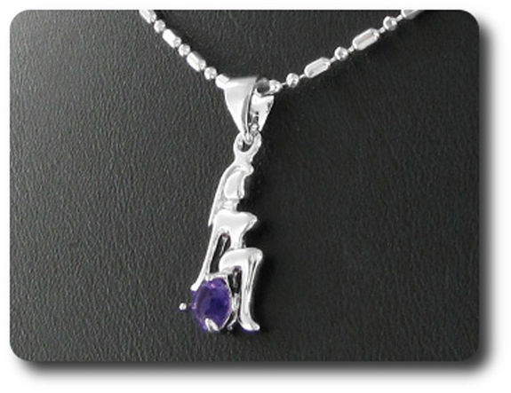 5 mm Purple Amethyst Pendant