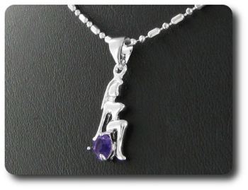5 mm Purple Amethyst Pendant