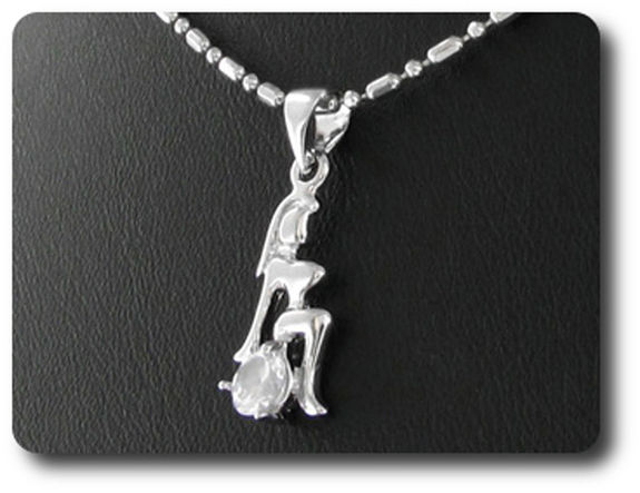 5 mm Simulated Diamond Pendant