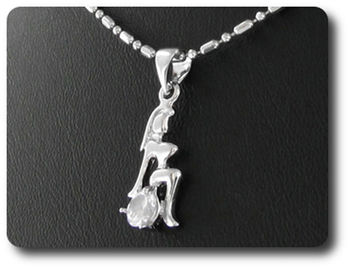 5 mm Simulated Diamond Pendant