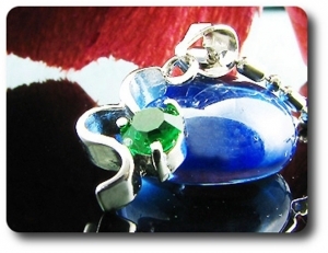 5 mm Green Emerald Pendant