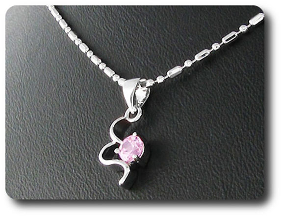 5 mm Pink Sapphire Pendant