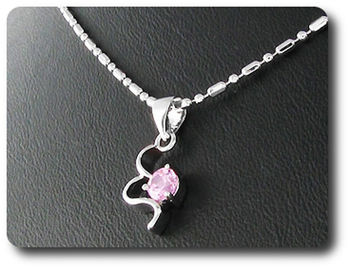 5 mm Pink Sapphire Pendant