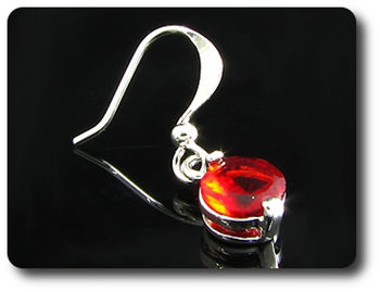 2x7mm Red Ruby Earrings