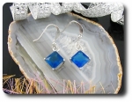 BOUCLES D'OREILLE SAPHIR BLEU