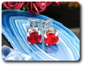 BOUCLES D'OREILLE RUBIS