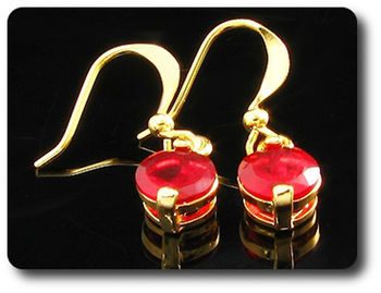 BOUCLES D'OREILLE RUBIS